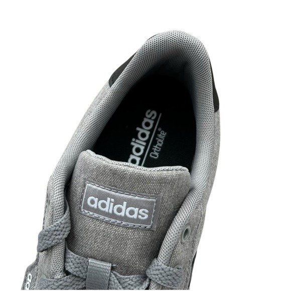 adidas Men\'s Daily 3.0 Canvas Skate‎ Sneakers Size 10.5 Gray/Black Casual Shoes